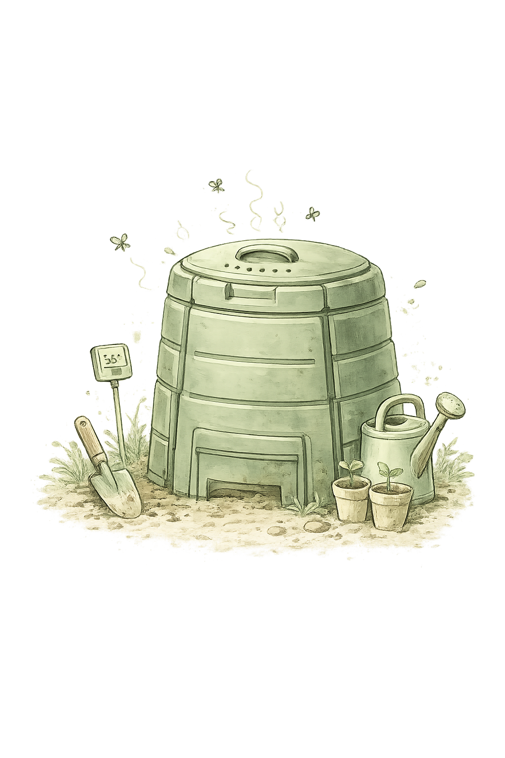 Zamknięty kompostownik